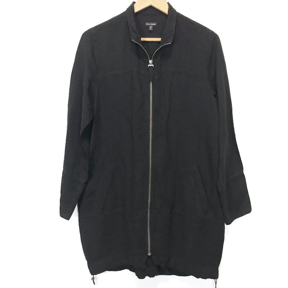Stella Carakasi Black Linen Lagenlook Jacket Small